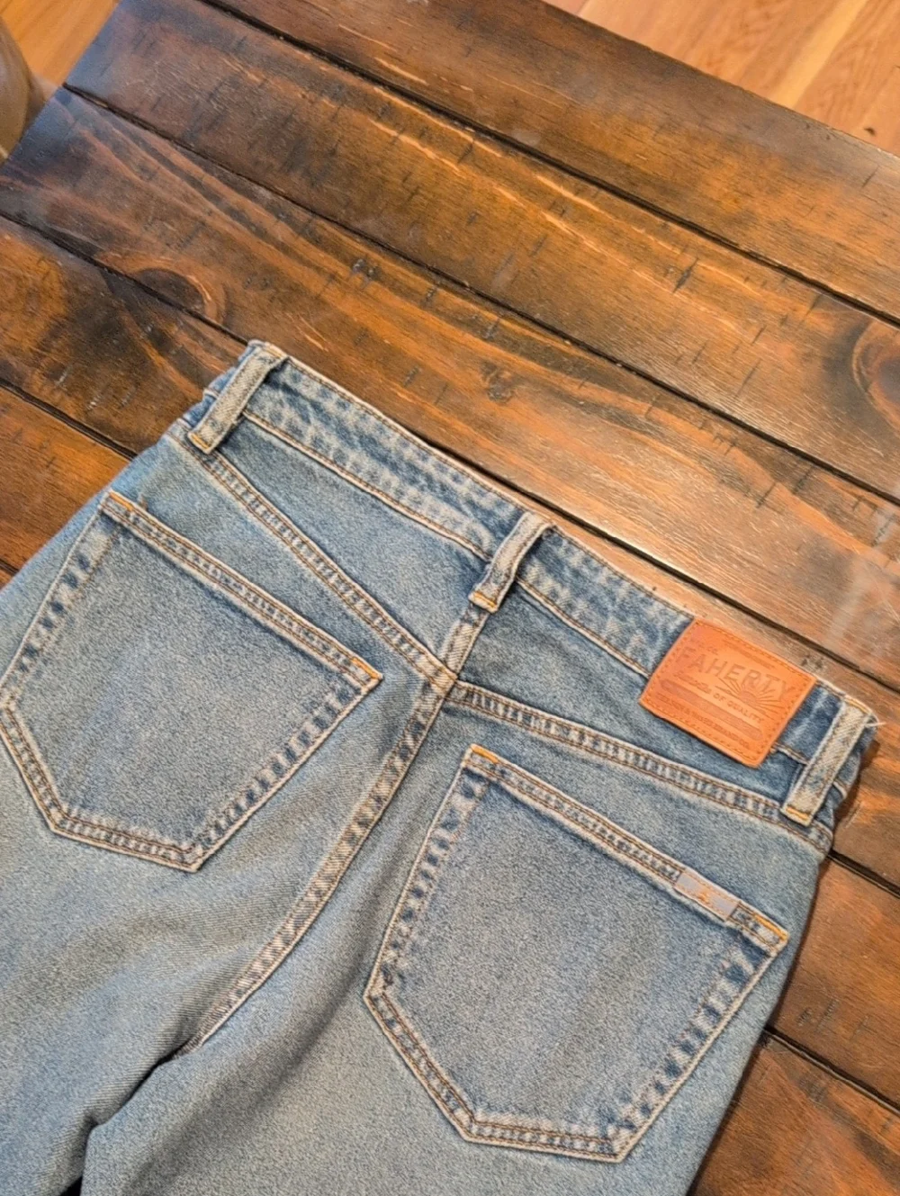 Faherty Slim Straight Leg Jeans Organic Cotton Feel Good Denim